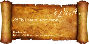 Öhlbaum Adrienn névjegykártya